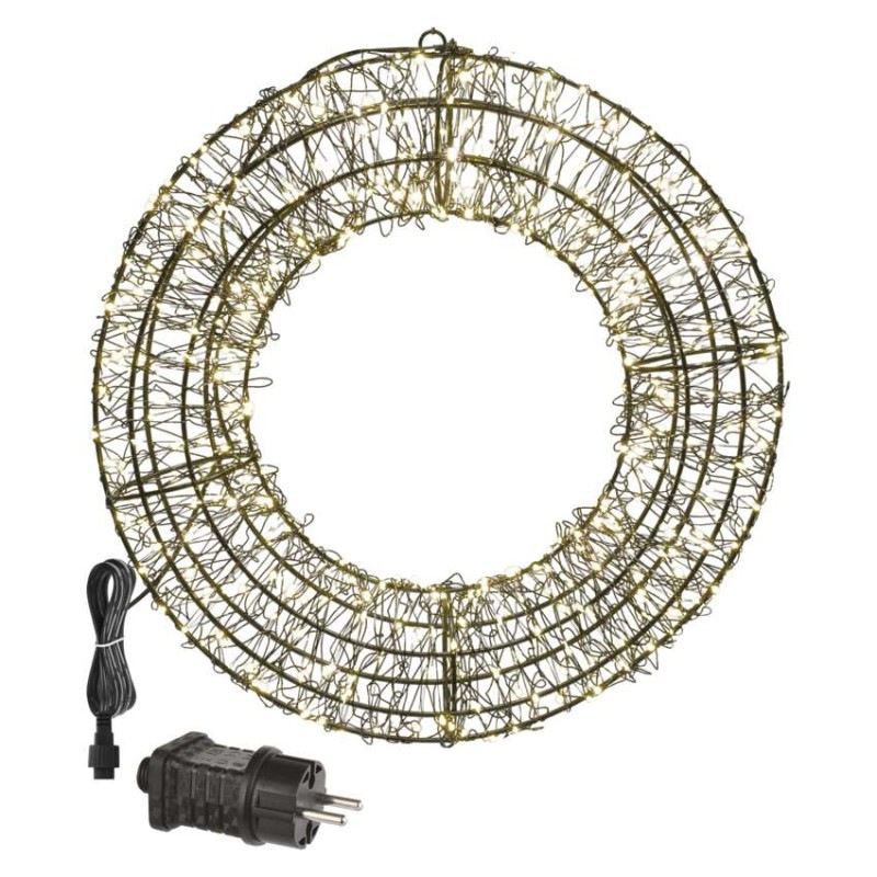 LED vianočný veniec – 480 LED, vonkajší aj vnútorný, teplá biela 8