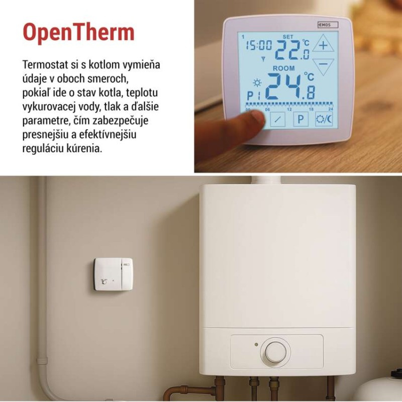 Izbový programovateľný bezdrôtový OpenTherm termostat P56A11 2