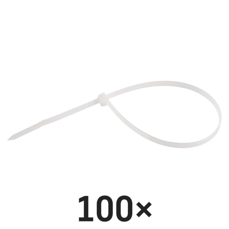 Sťahovacia páska 300×4,8, biela, 100 ks