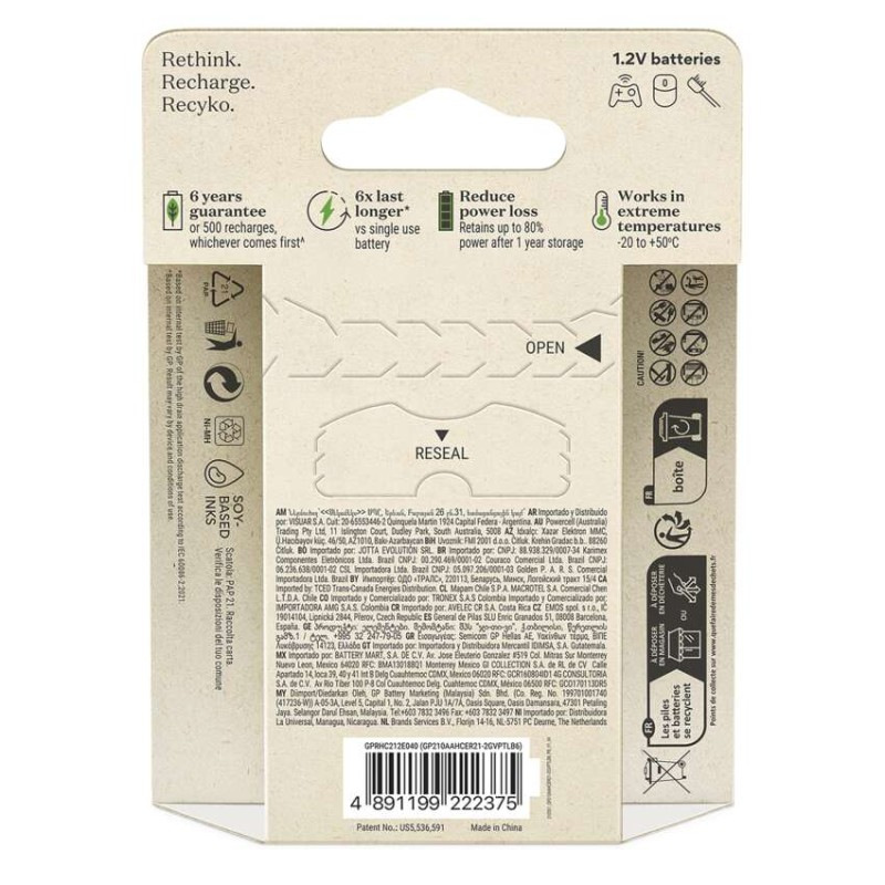 Nabíjacia batéria GP ReCyko 2100 (AA) 6 ks 3