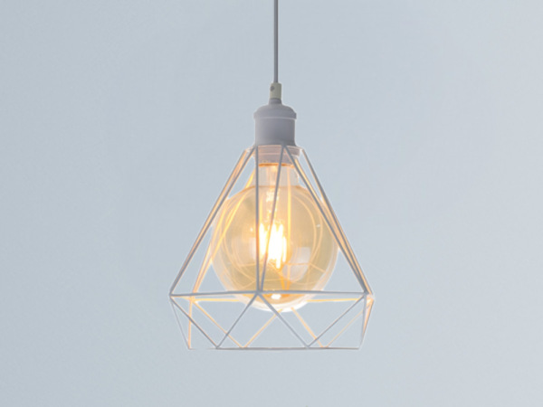 Závesné biele kovové svietidlo 1 x E27 - ME0110 7