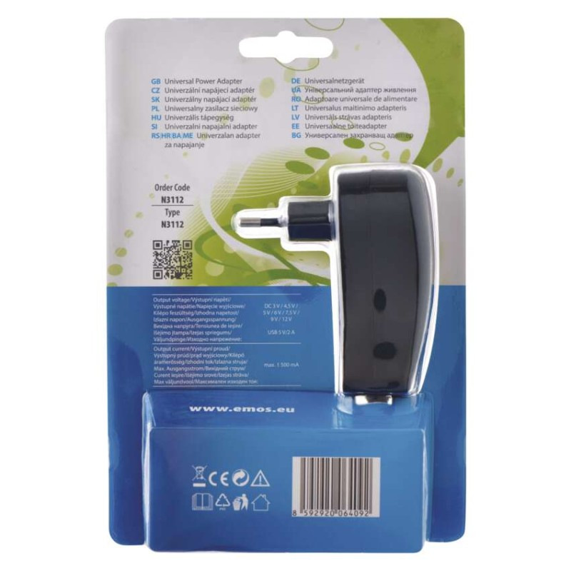 Univerzálny pulzný USB napájací zdroj 1500 mA s hrebienkom 2