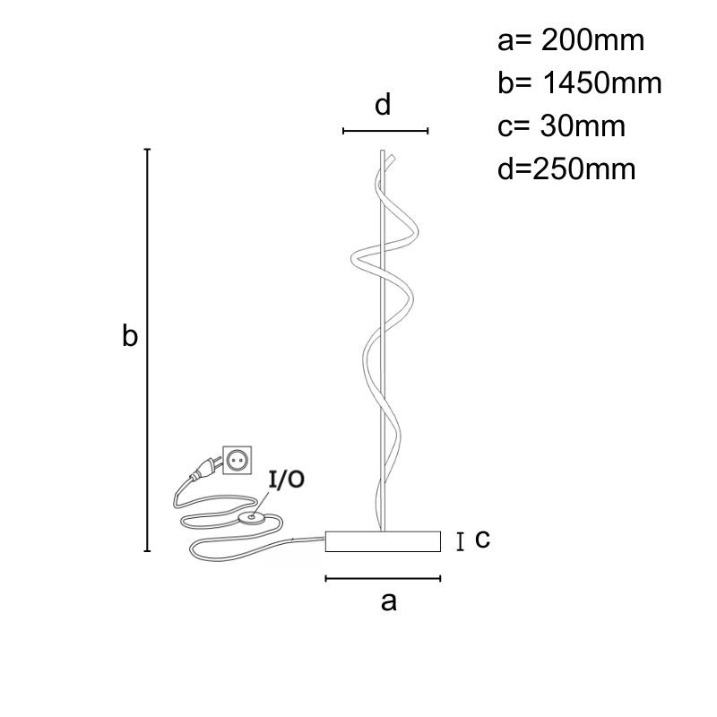 LED dizajnová stojaca lampa 50W - JF2304/B 5