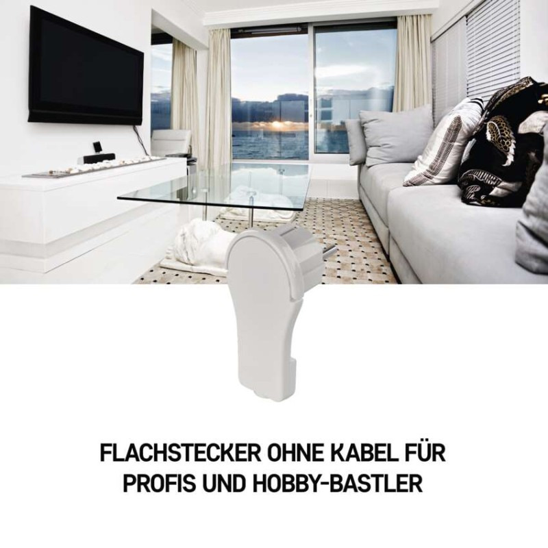 Vidlica uhlová pre predlžovací kábel, biela 5