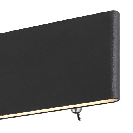 Nástenné svietidlo, hliník čierny, akryl biely, svetlá svietia hore a dole, vypínač, ŠxV: 225x80, H: 3