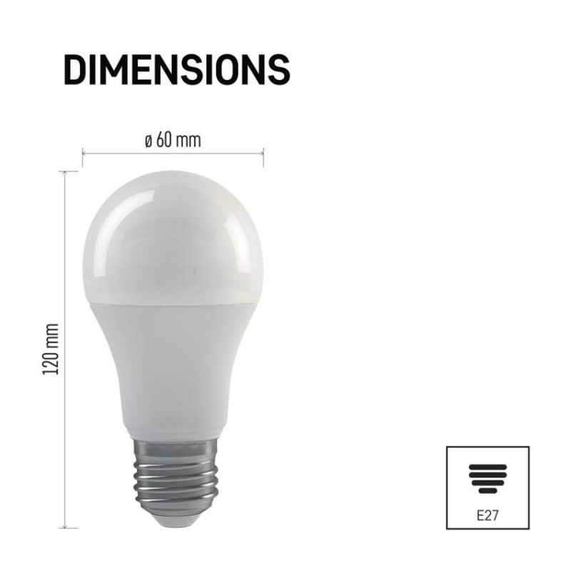 LED žiarovka Classic A60/E27/10,5 W (75 W)/1 060 lm/teplá b./krokovo stmievateľná 5