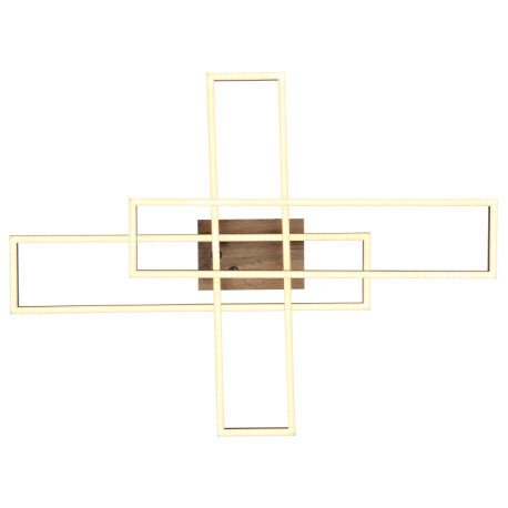 Stropné svietidlo, kov čierny, MDF vzhľad dreva tmavý, hliník čierny, plast biely, chróm, polohovate 4