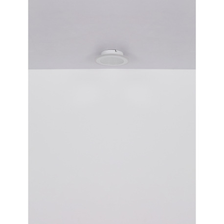 Stropné svietidlo, kov biely, plast, zrkadlový 3D efekt, akryl biely, DxŠxV: 230x230x40mm, vrátane L 7