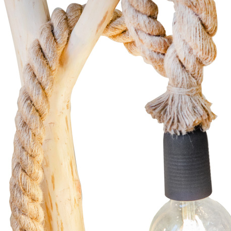 Stojacia lampa, drevo hnedé, nožný spínač na kábli, DxŠxV: 510x250x1500mm, bez žiarovky 1xE27, max. 6