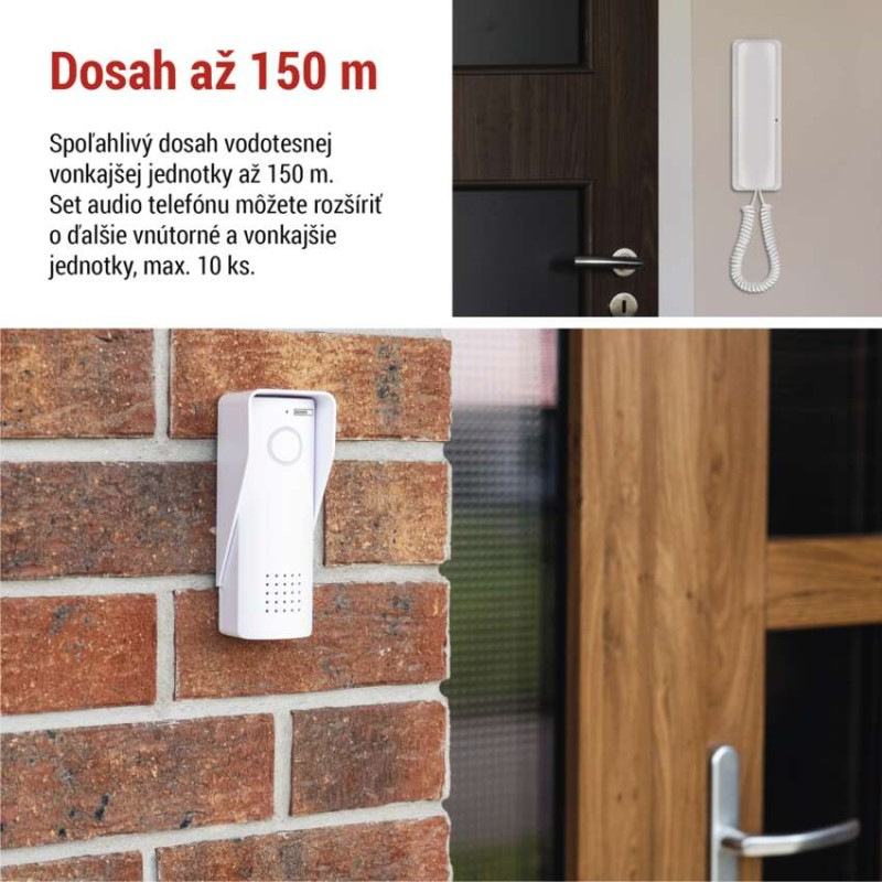 Bezdrôtová sada domáceho audio vrátnika H1088, 1 účastník 2