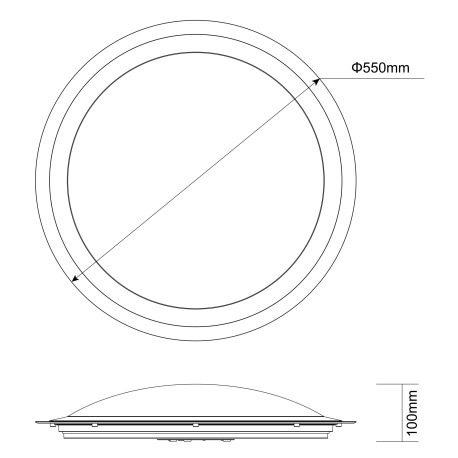 Stropné svietidlo, chróm, plast biely, trblietavý efekt, zmena farby svetla 3000 až 6000K, stmievate 13