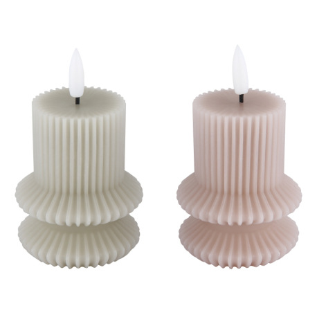 Dekoratívne svietidlo, plast sivý, plast biely, posuvný vypínač, efekt ohňa, vrátane batérie 1x CR20 10