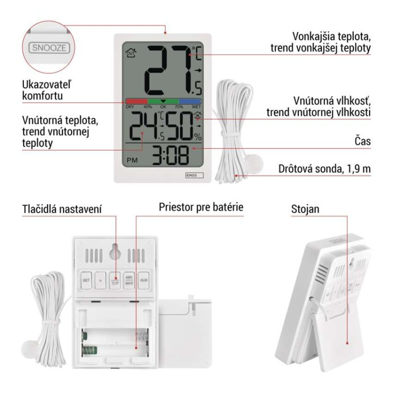 Digitálny teplomer E0558P 3