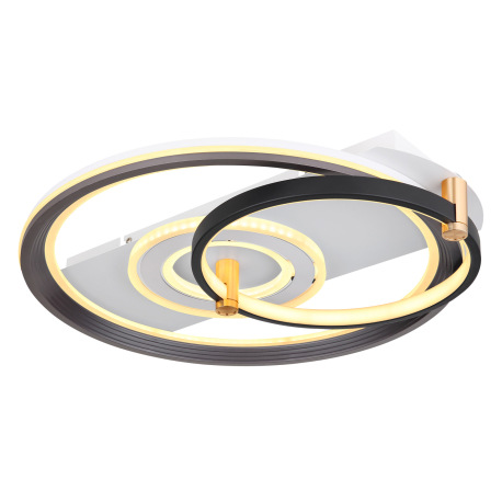 Stropné svietidlo, kov biely, čierny a sivý, akryl opál, stmievateľné, viackrokové ovládanie cez nás 6