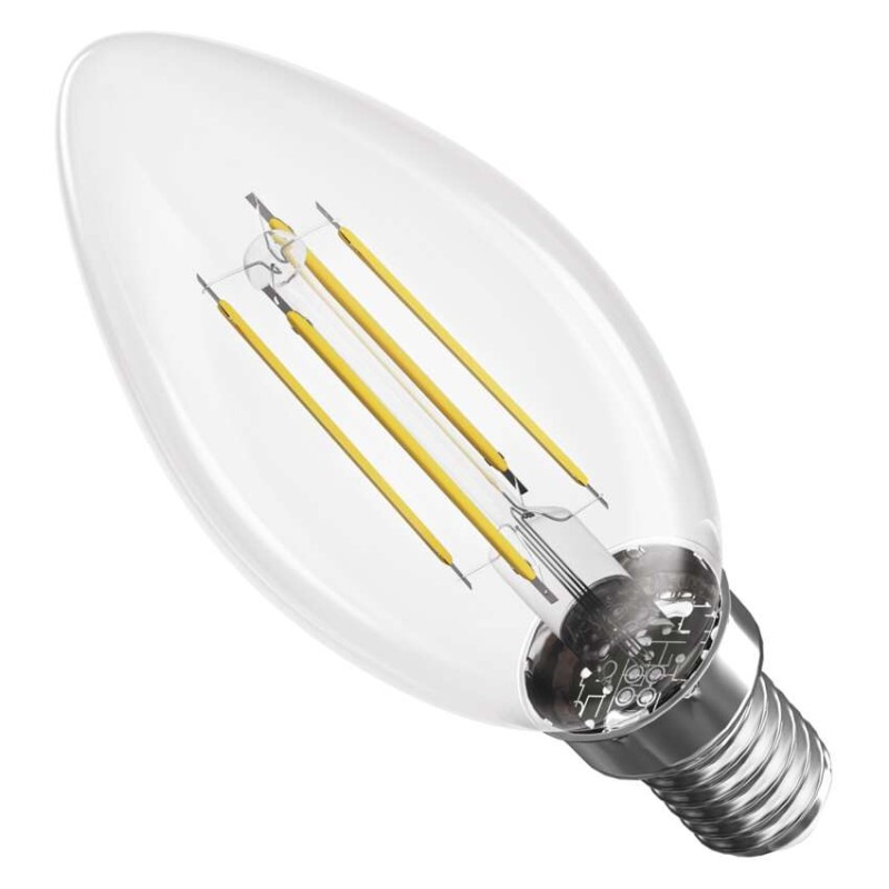 LED žiarovka Filament sviečka / E14 / 3,4 W (40 W) / 470 lm / Neutrálna biela 7