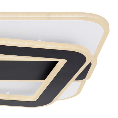 Stropné svietidlo, kov biely, kov čierny, akryl opál, pamäťová funkcia, nočné svetlo, stmievateľné, 17