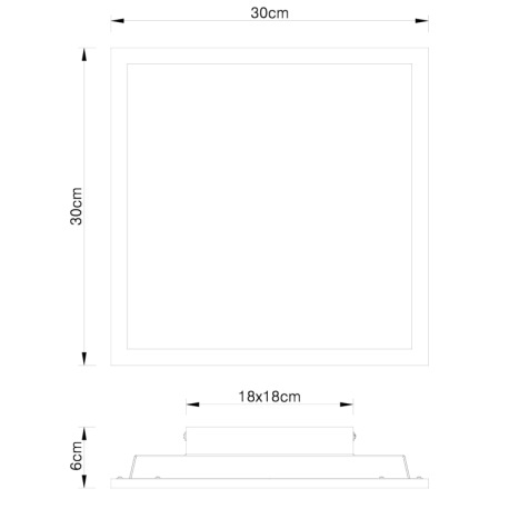 Stropné svietidlo, hliník biely, grafit, akryl opál, DxŠxV: 300x300x60, vrátane 1xLED 12W 230V, 1120 12