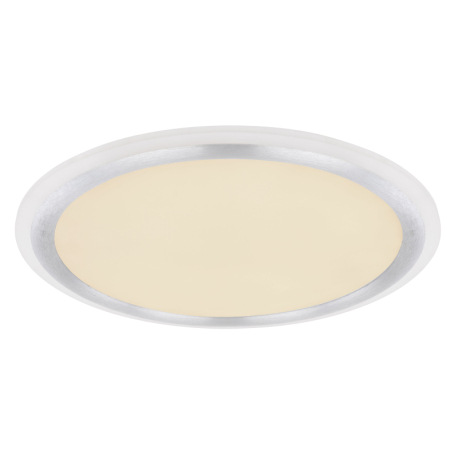 Stropné svietidlo, kov biely, hliník, plast opál biely, nočné svetlo, stmievateľné, diaľkové ovládan