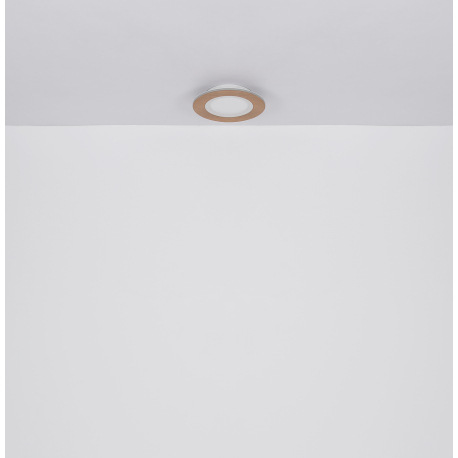 Stropné svietidlo kov biely, akryl imitácia dreva, akryl biely, DxŠxV: 300x300x50mm, vrátane LED 23, 7