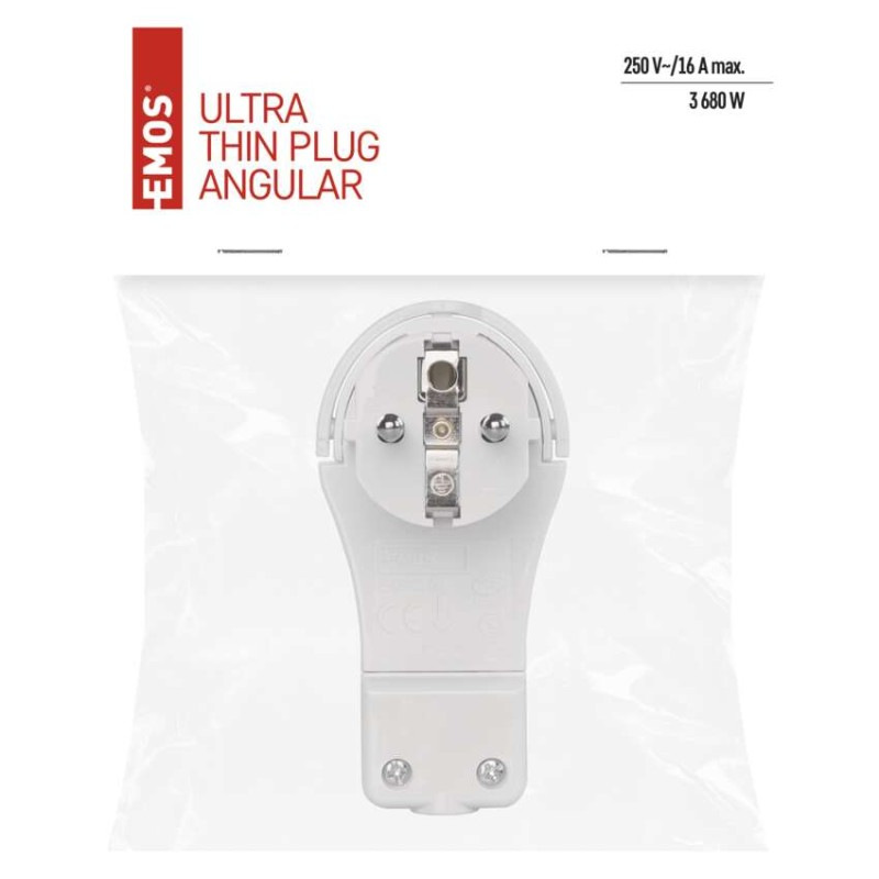 Vidlica uhlová pre predlžovací kábel, biela 11