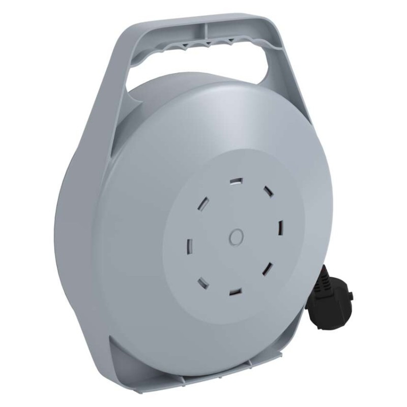 Predlžovací kábel na bubne 10 m / 4 zásuvky / červený / PVC / 230 V / 1 mm2 9