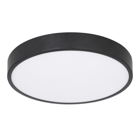 Stropné svietidlo, hliník čierny, akryl opál satinovaný, Ø 220, V: 26, vrátane 1xLED 28W 230V, 2300l 2