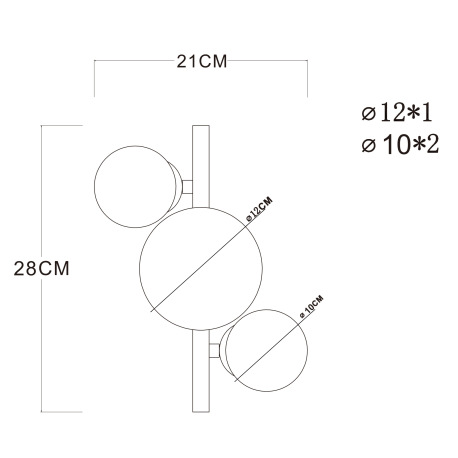 Stropné svietidlo, kov čierny, kov mosadz, sklo jantárové, DxŠxV:280x210x190mm, vrátane 3x G9 LED 3, 10