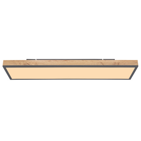 Stropné svietidlo, hliník, grafit, MDF imitácia dreva, akryl biely, rám imitácia dubu, DxŠxV:800x200 3