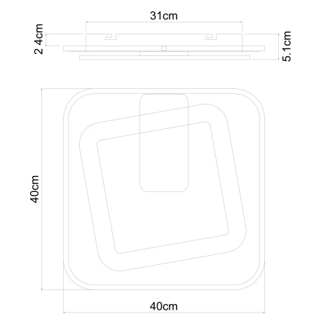 Stropné svietidlo, kov biely, kov čierny, akryl opál, pamäťová funkcia, nočné svetlo, stmievateľné, 11