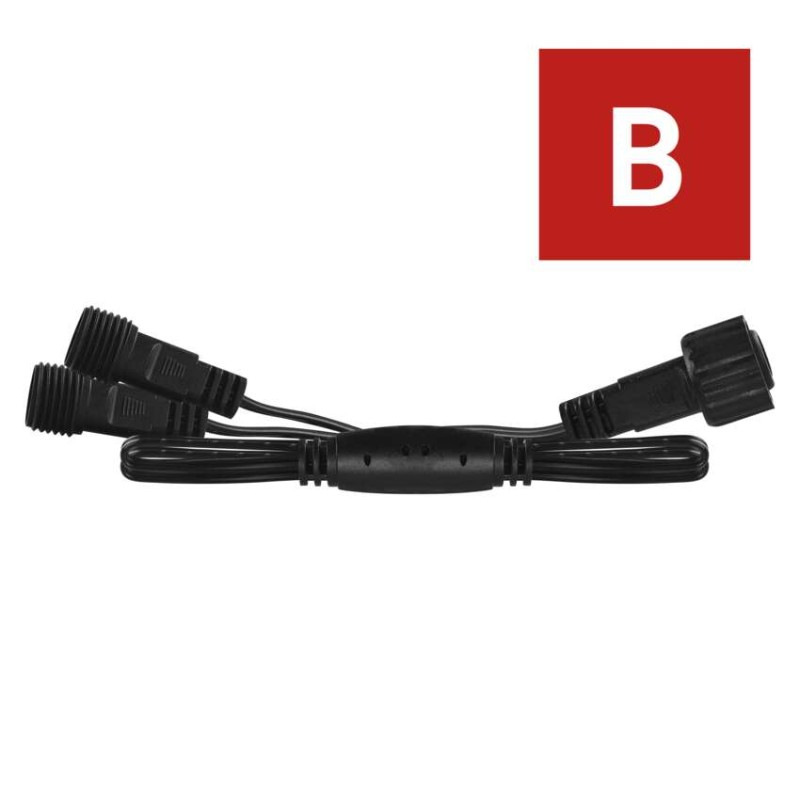 Rozbočovač pre spojovacie reťaze Standard čierny, 0,5 m, vonkajší aj vnútorný 4