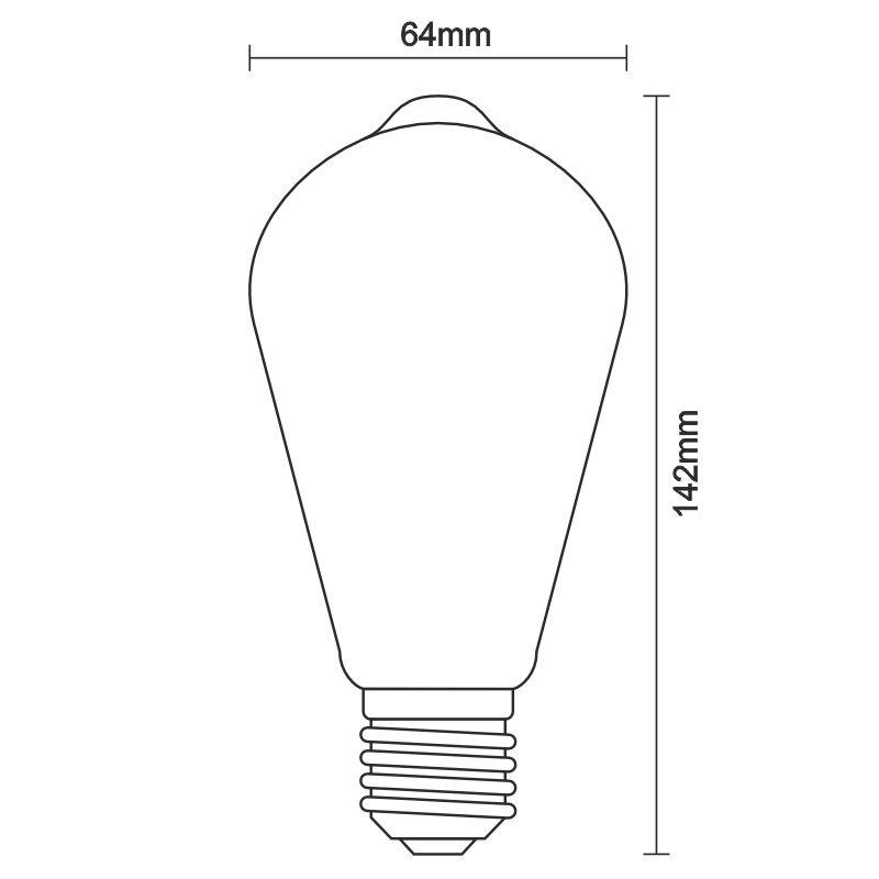 LED žiarovka / filament 12W - ST64 / E27 / 3000K - ZLF915 1