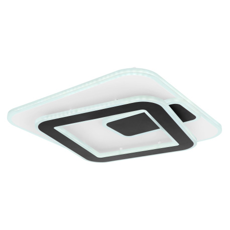 Stropné svietidlo, kov biely, kov čierny, akryl opál, pamäťová funkcia, nočné svetlo, stmievateľné, 8