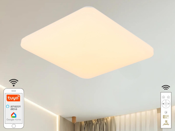 LED stropná lampa OPAL + diaľkový ovládač + Wifi 48W - LC902S/S 3