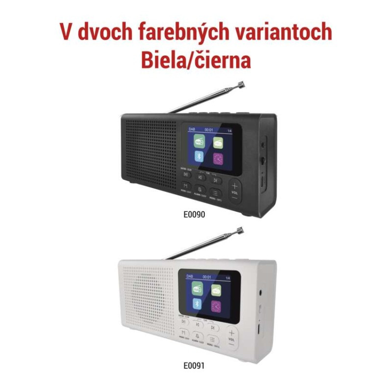 Prenosné rádio s Bluetooth P-600B, DAB / DAB+ / FM, čierne 4