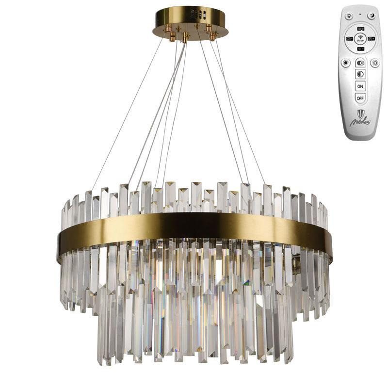 LED krištáľové svietidlo + diaľkový ovládač 80W - J6339/C 6