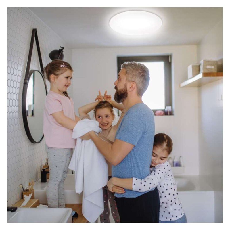 LED stropné svietidlo TIVI, B CLASS, okrúhle biele 12,5W, IP44, Teplá biela 6