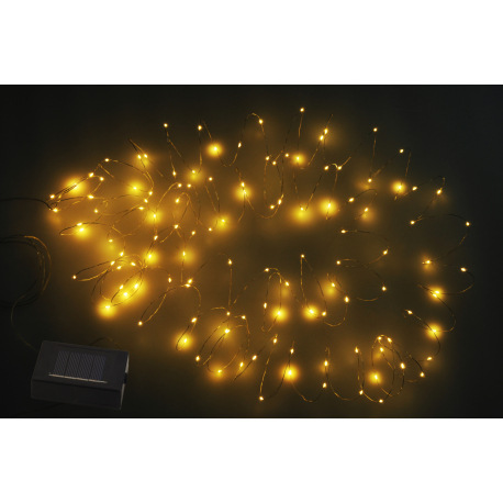 Solárne svietidlo, plast priehľadný a čierny, solárny panel, 10cm odstup medzi panelom a svetlom, IP 3