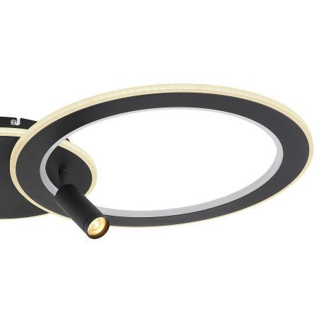 Stropné svietidlo kov čierny matný, akryl opál, stmievateľné, pamäťová funkcia, nočné svetlo, diaľko 4