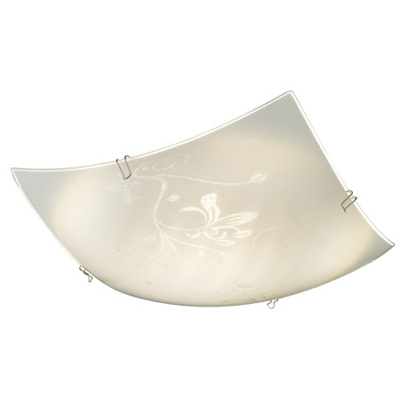 Stropné svietidlo, biele, sklo biela, DxŠxV: 240x240x60, vrátane 1xLED 8W 230V, 650lm, 3500K.