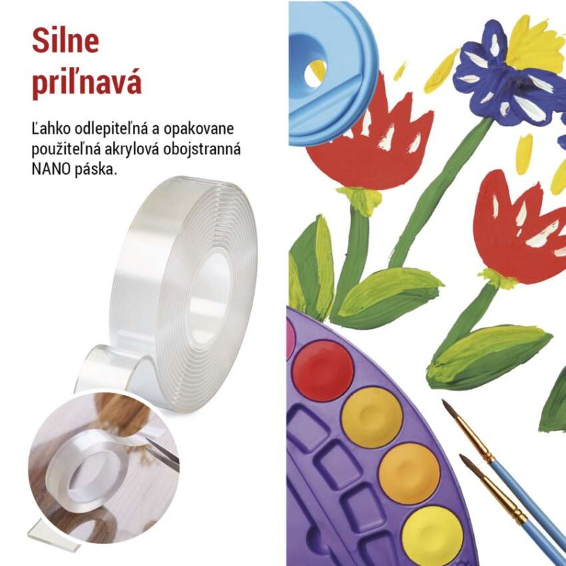  Dvojstranná NANO páska 30 mm / 3 m, priehľadná 2