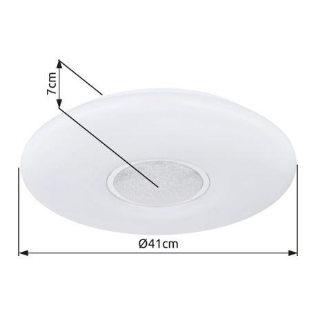 Stropné svietidlo,kov,biela,plast biely,sklenené kryštály,pamäťová funkcia,nočné svetlo,stmievateľné 17