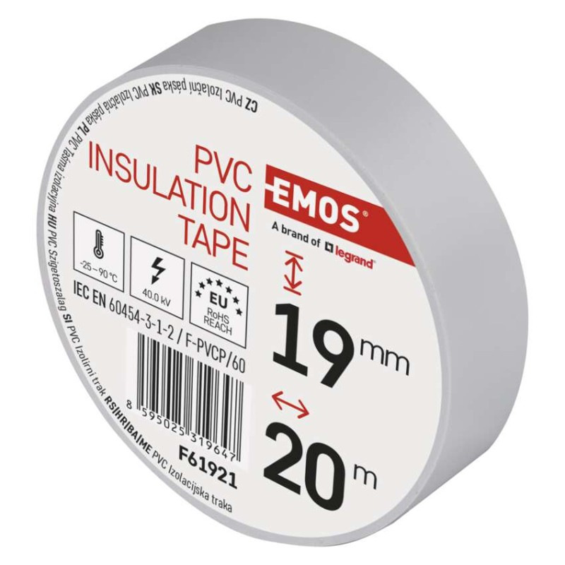 Izolačná páska PVC 19mm / 20m biela 3