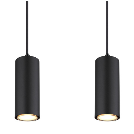 Závesné svietidlo kov čierny matný, MDF, imitácia tmavého dreva, kábel PVC čierny, DxŠxV: 650x60x120 4