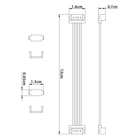 Plastová spojka, set 2 kusov, DxŠxV:120x16x7 2