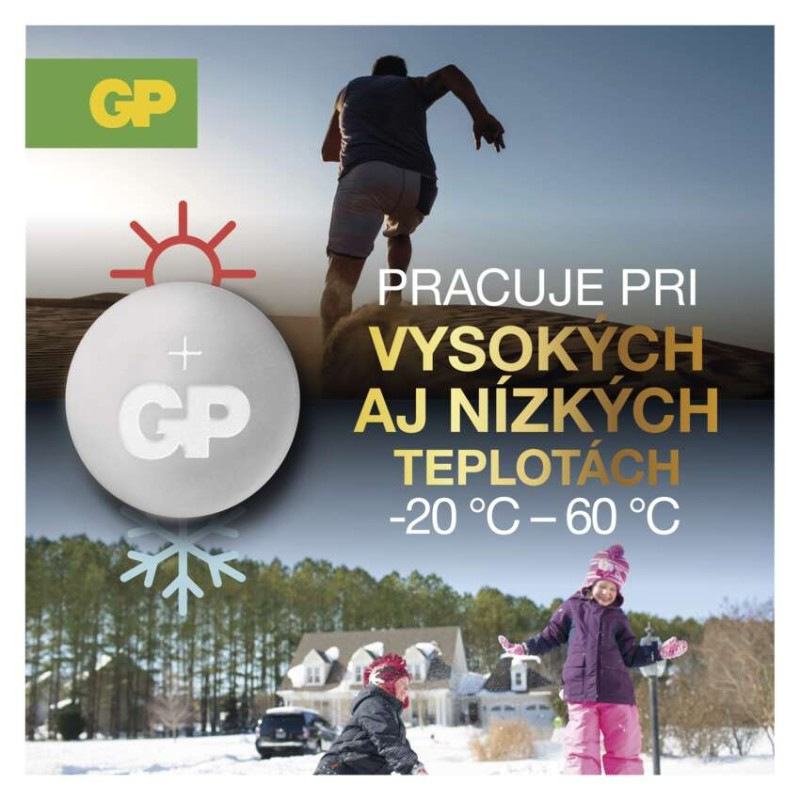 Lítiová gombíková batéria GP CR2025, 2 ks 5