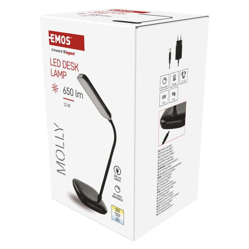 LED stolná lampa MOLLY, čierna 3