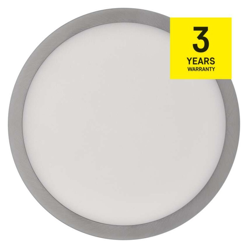 LED prisadené svietidlo, kruhové, strieborné, 12,5W, CCT 14