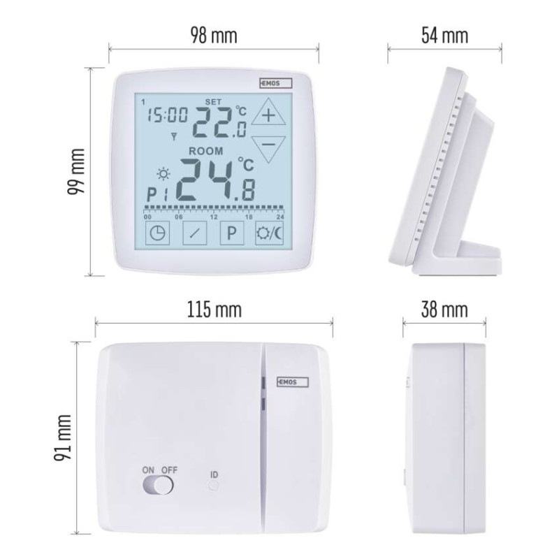 Izbový programovateľný bezdrôtový OpenTherm termostat P56A11 9