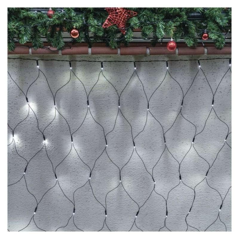 Standard LED spojovacia vianočná reťaz – sieť, 1,5x2 m, vonkajšia, studená biela 4