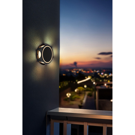 Solárne svietidlo, hliník čierny matný, plast čierny/biely, spínač, batéria CR18650 1200mAh 3,7V, IP 1